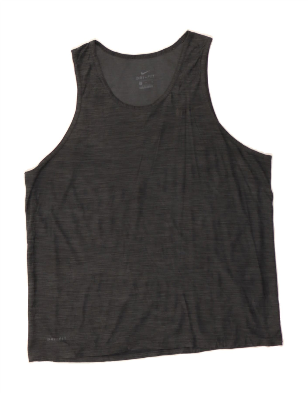 NIKE Womens Dri Fit Vest Top UK 16 Large Grey Polyester Vintage Nike and Second-Hand Nike from Messina Hembry 