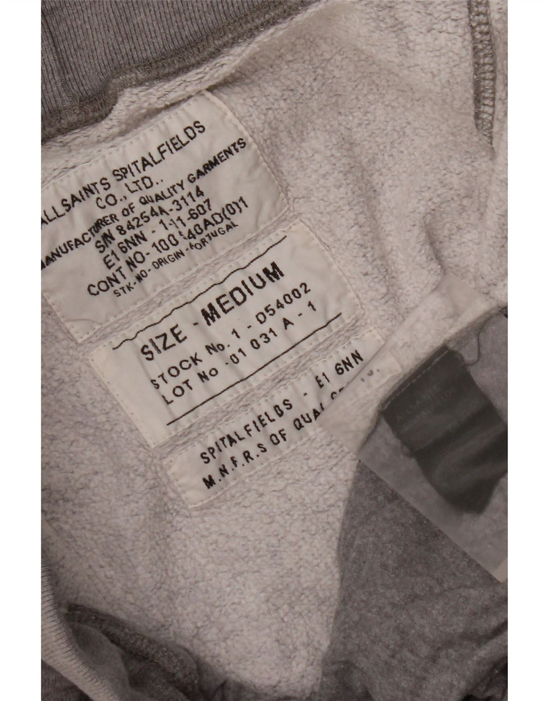 ALL SAINTS Pantaloni de trening pentru bărbați Pantaloni de jogging Bumbac gri mediu