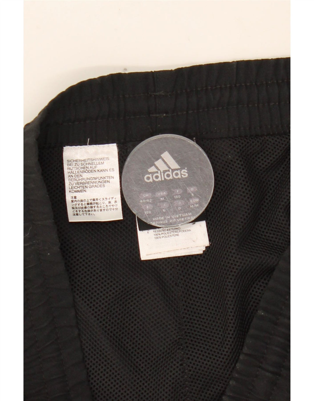 Pantaloni de trening ADIDAS pentru bărbați UK 40/42 Poliester mediu negru