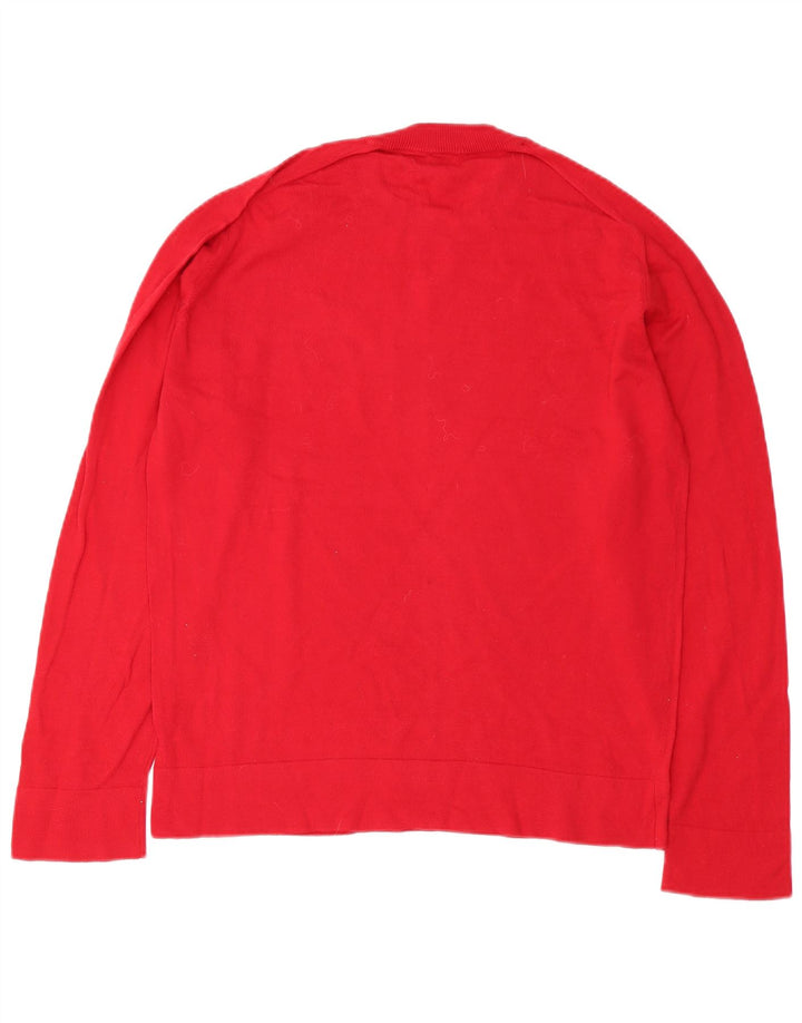 Pulover Calvin Klein Jeans pentru bărbați, cu gât crew, bumbac roșu mediu