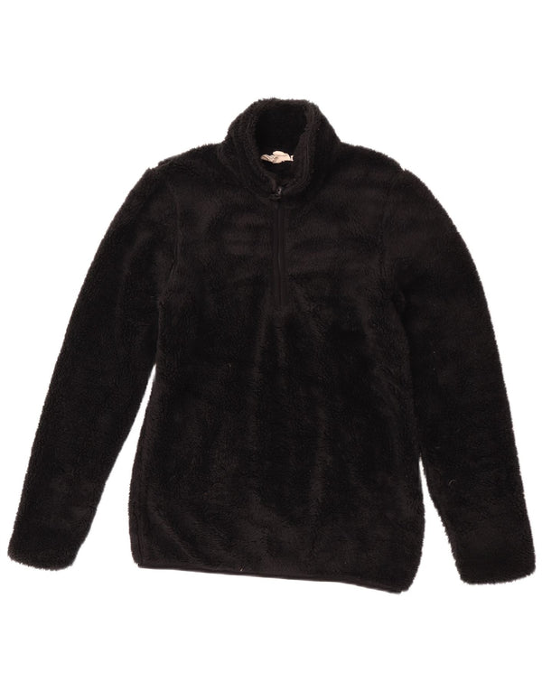 Pulover din lână pentru femei Mountain Warehouse, cu fermoar și gât, UK 8, poliester negru mic