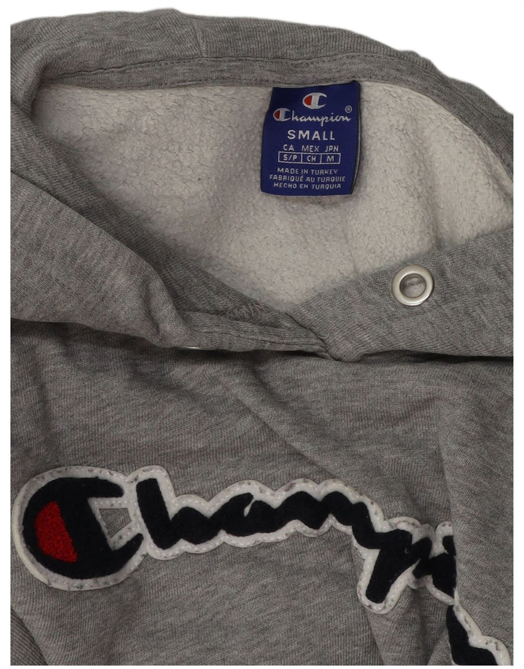 Pulover pentru femei Champion Oversized Crop Hoodie UK 10 Small Grey Flecked