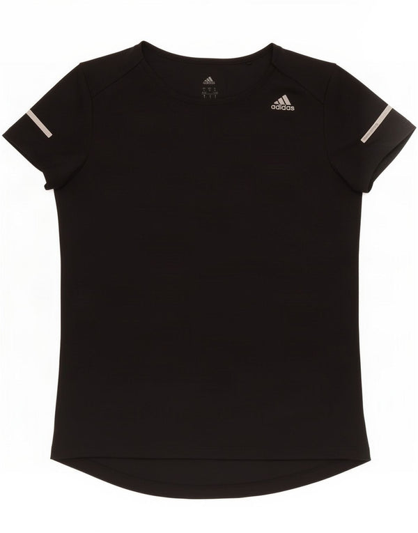 Tricou Adidas Climalite pentru femei Top UK 8/10 Small Negru Poliester