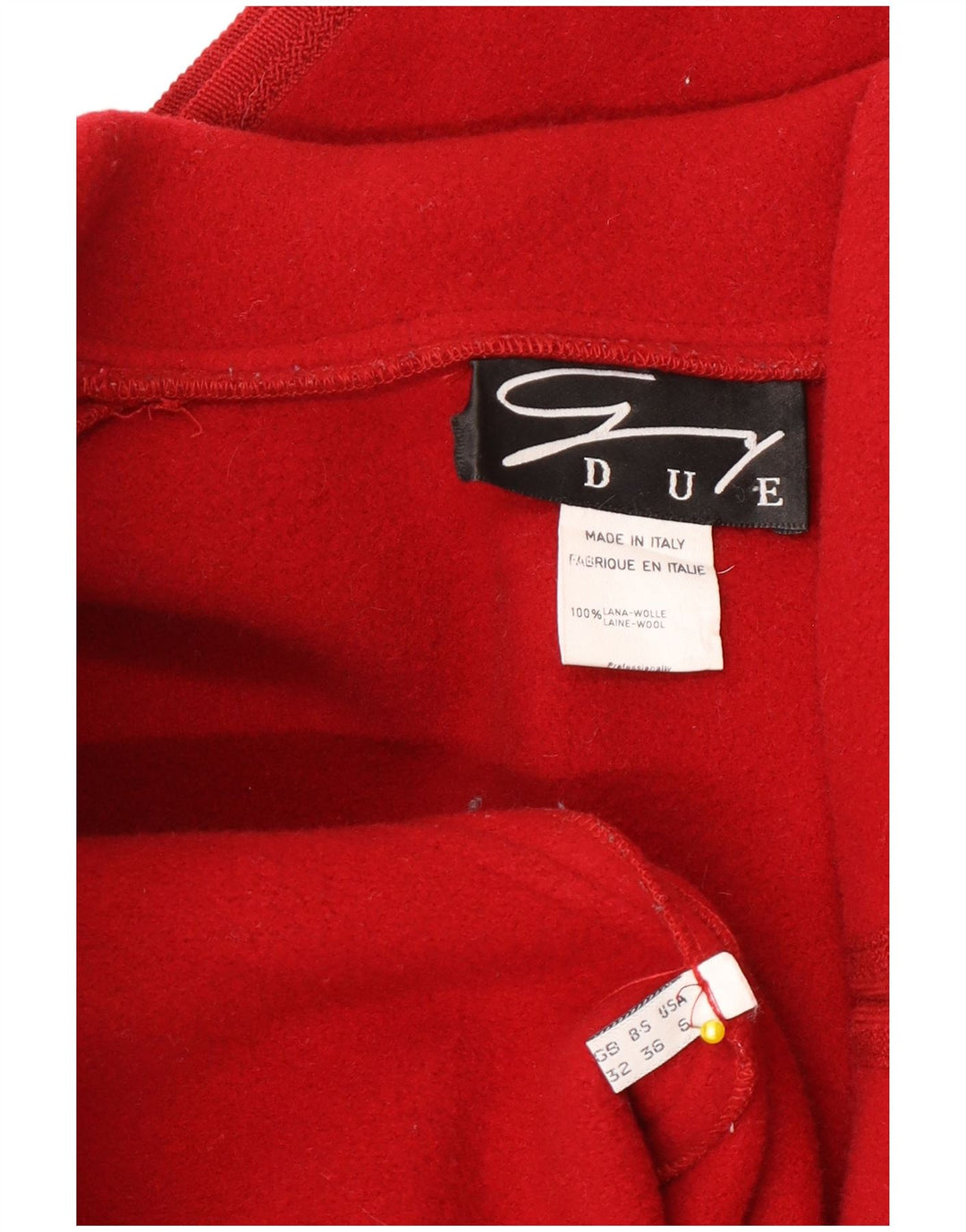 Jachetă genny pentru femei, cu 3 nasturi, blazer supradimensionat UK 10, lână roșie mică