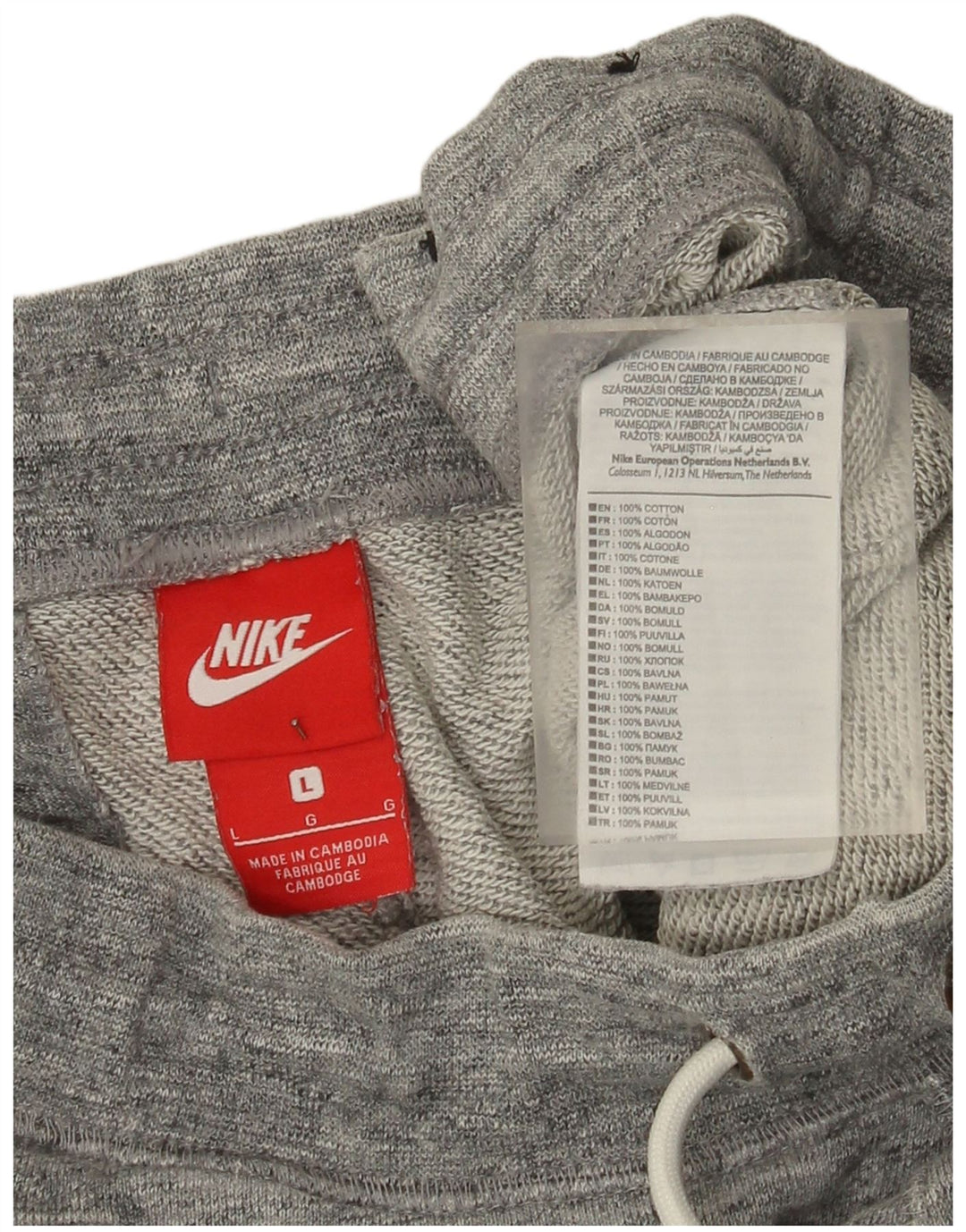 Pantaloni scurți sport Nike pentru bărbați, mari, gri, bumbac