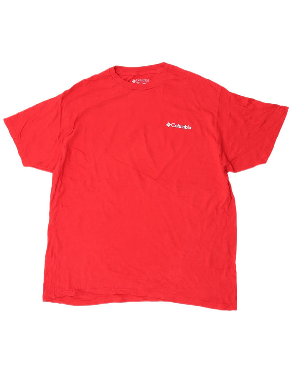 Tricou grafic Columbia pentru bărbați Top XL bumbac roșu