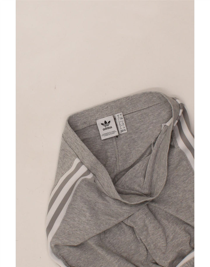 ADIDAS Womens Graphic Leggings UK 8 Small  Grey Cotton Vintage Adidas and Second-Hand Adidas from Messina Hembry 