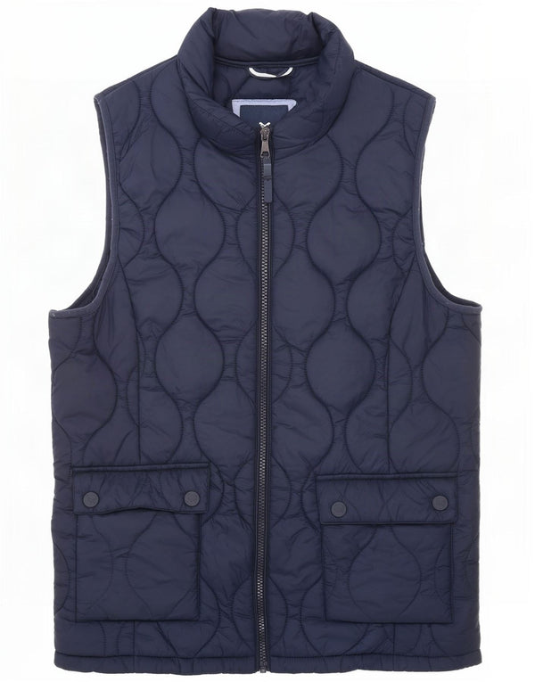 Crew Clothing Gilet căptușit pentru femei UK 14 Large Navy Blue Marine