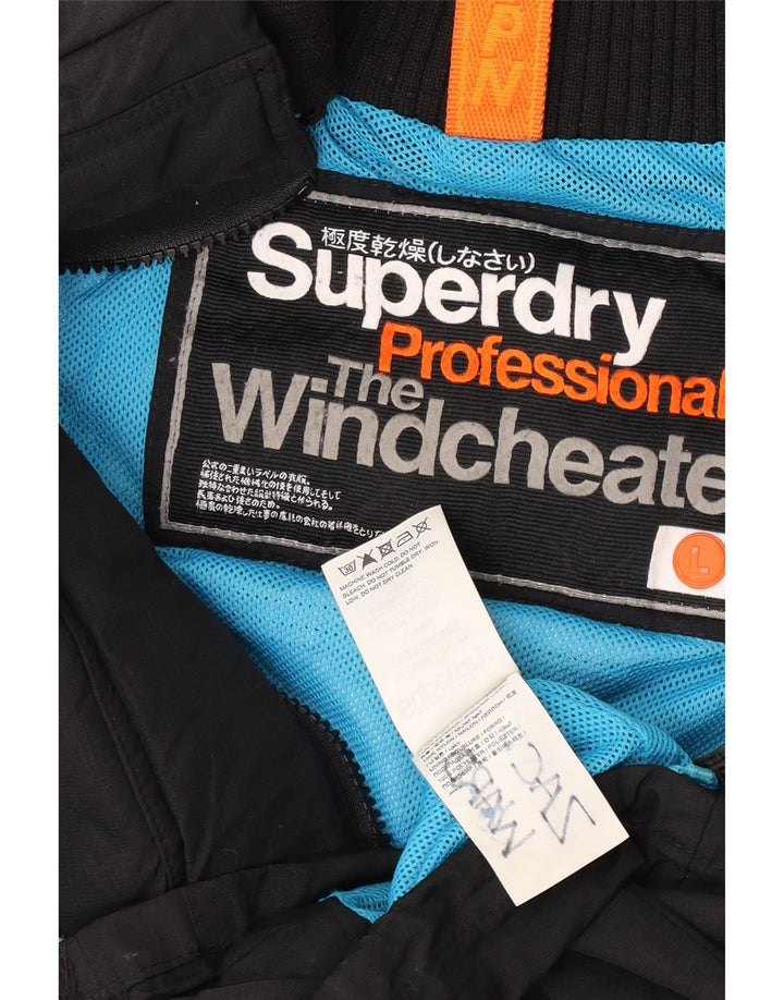 Jachetă Windbreaker cu grafică Superdry pentru femei UK 16 Large Black