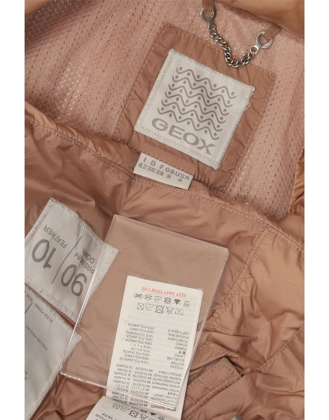 GEOX Womens Padded Jacket UK 8 Small  Beige Polyester Vintage Geox and Second-Hand Geox from Messina Hembry 