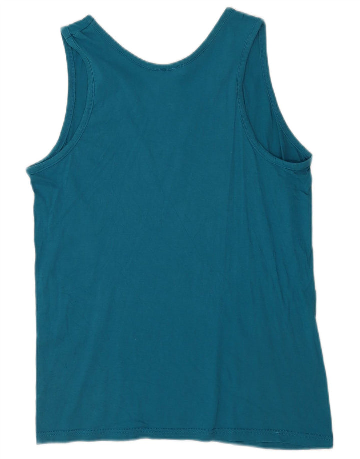 Vest Top pentru femei Kappa UK 12 Medium Blue Bumbac