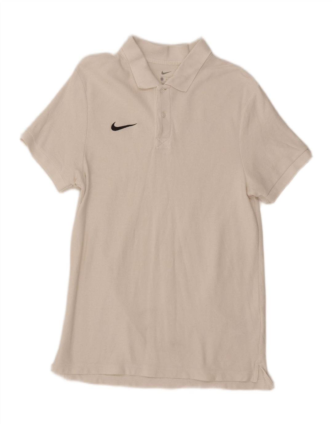 NIKE Mens Polo Shirt Medium White Cotton Vintage Nike and Second-Hand Nike from Messina Hembry 