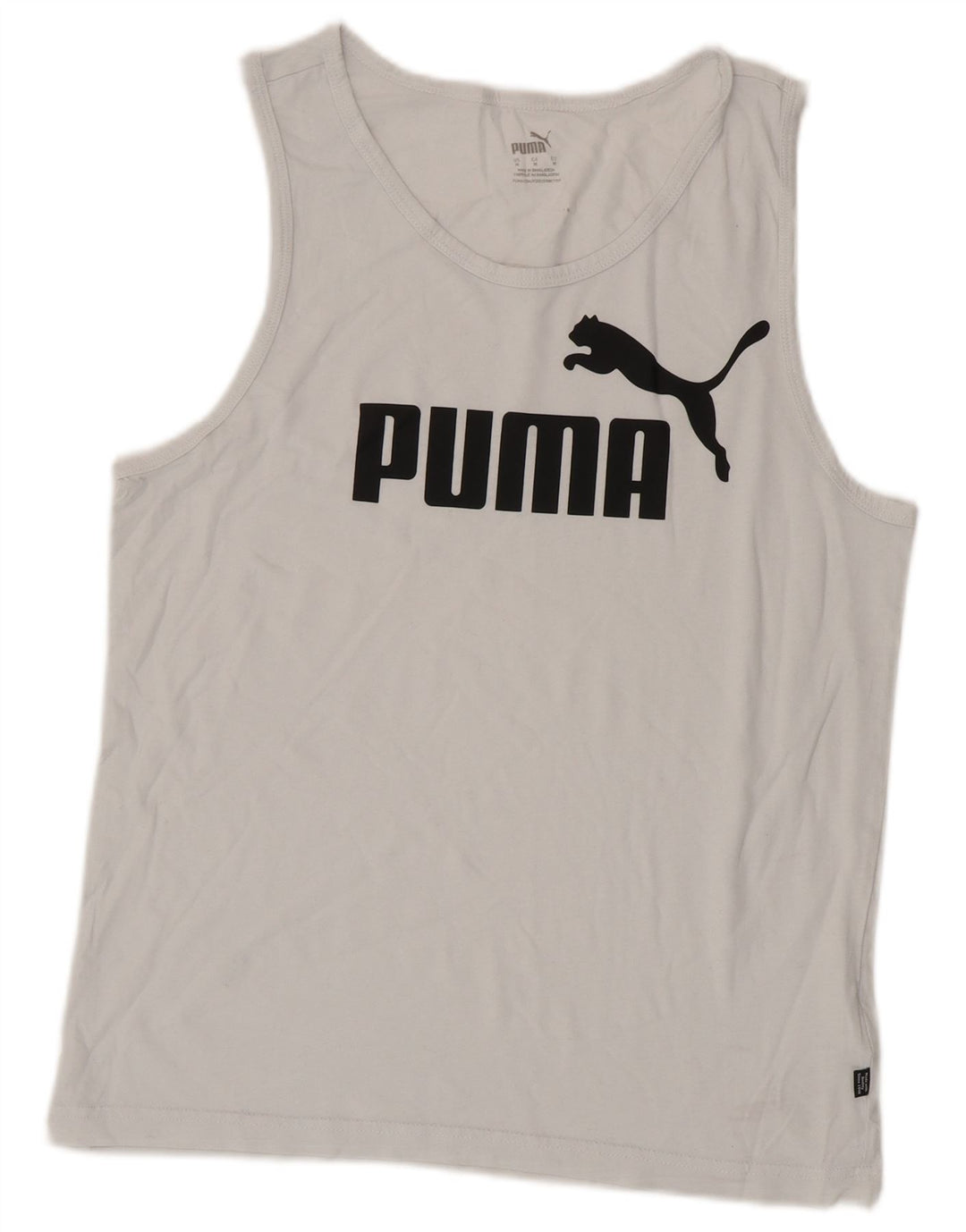 Top cu vestă grafică Puma pentru femei UK 14, bumbac alb mediu