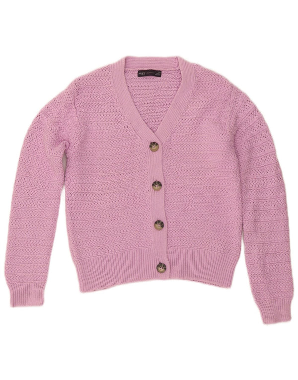 MARKS & SPENCER Pulover cardigan supradimensionat pentru femei UK 6 XS Violet