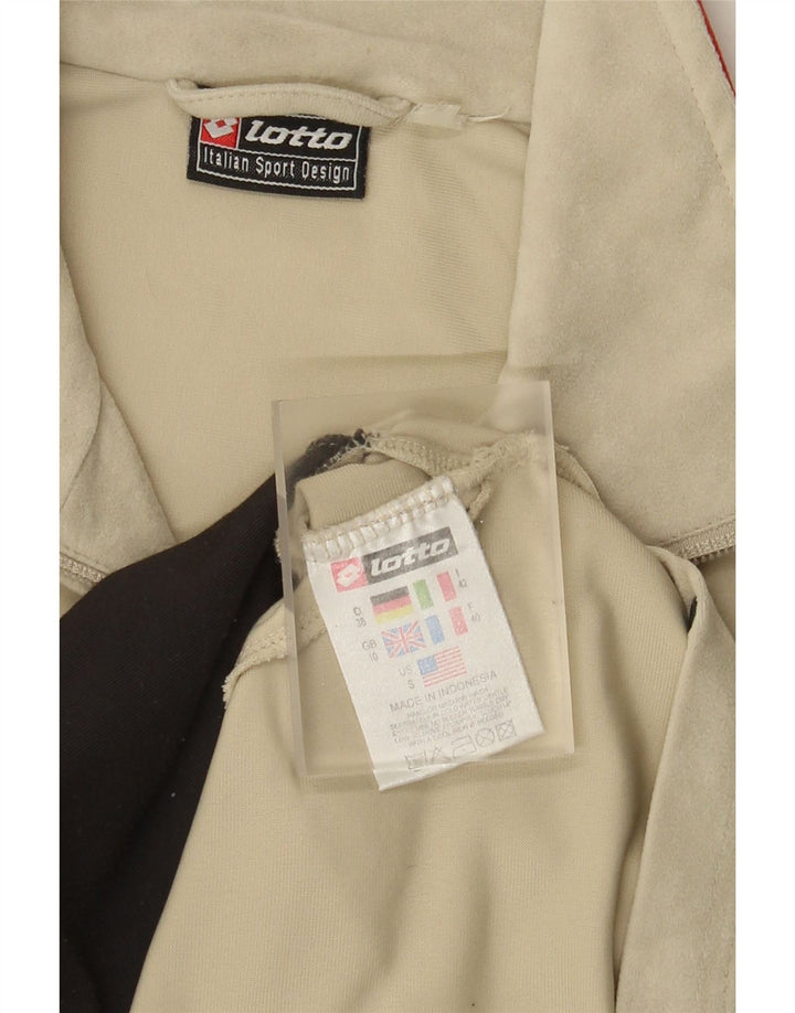 LOTTO Jachetă de trening supradimensionată pentru femei UK 10 Small Beige Colorblock