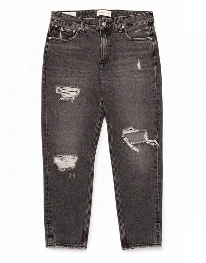 Blugi slim pentru bărbați Calvin Klein Distressed W31 L27 gri
