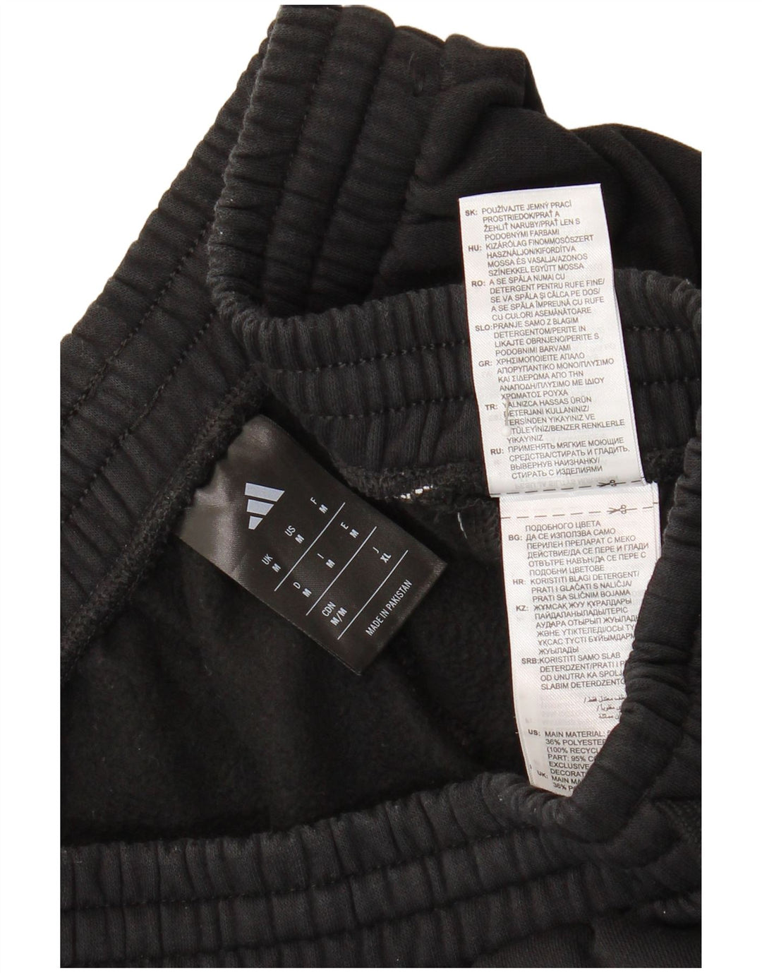 Pantaloni de trening pentru bărbați Adidas Pantaloni de jogging, bumbac mediu negru