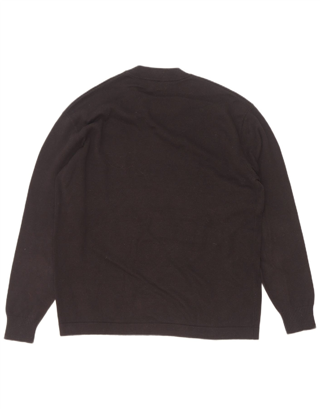 Pulover pentru bărbați Zara, cu decolteu, mic, negru, bumbac