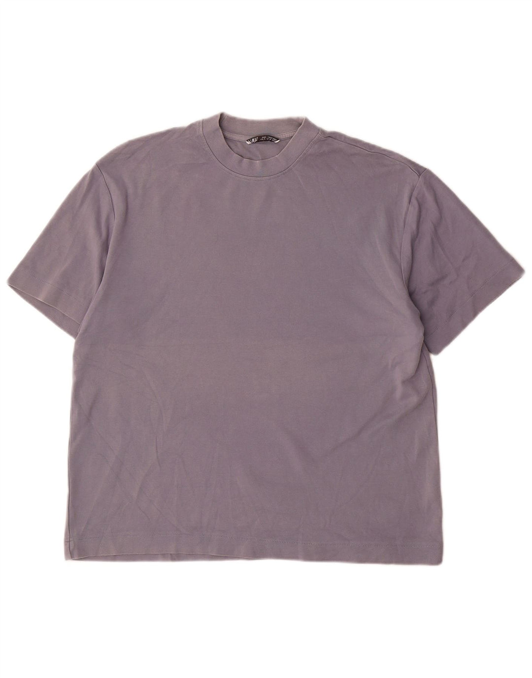 Tricou pentru bărbați Zara Top din bumbac albastru mediu