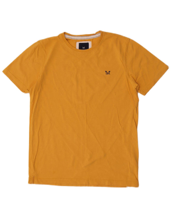 CREW CLOTHING Tricou pentru bărbați Top Bumbac galben mediu