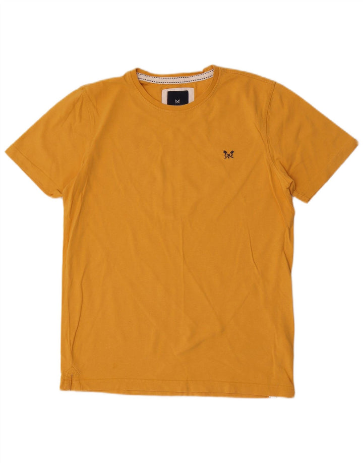 CREW CLOTHING Tricou pentru bărbați Top Bumbac galben mediu