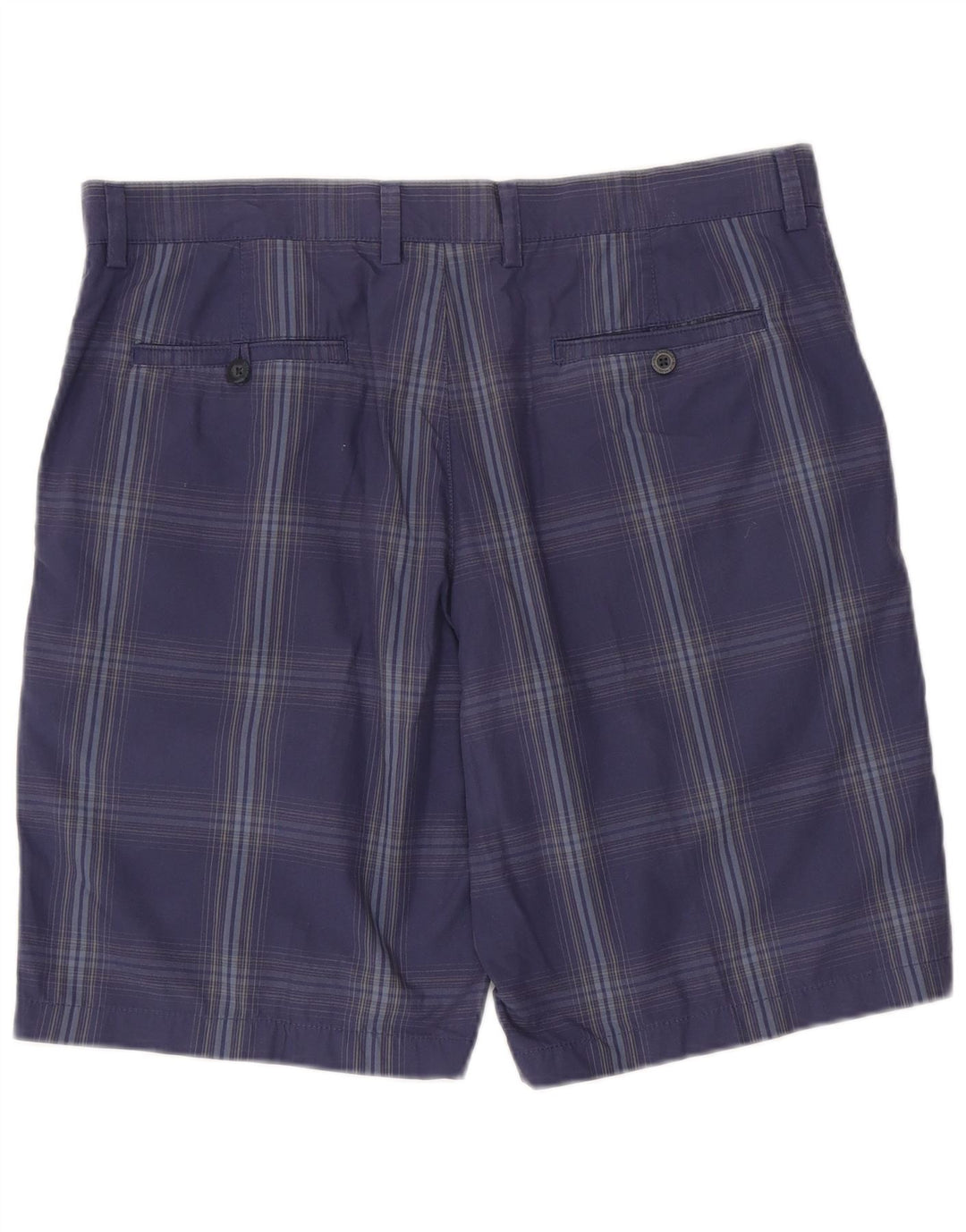Pantaloni scurți chino pentru bărbați Marks & Spencer W36, bumbac cu carouri albastre mari