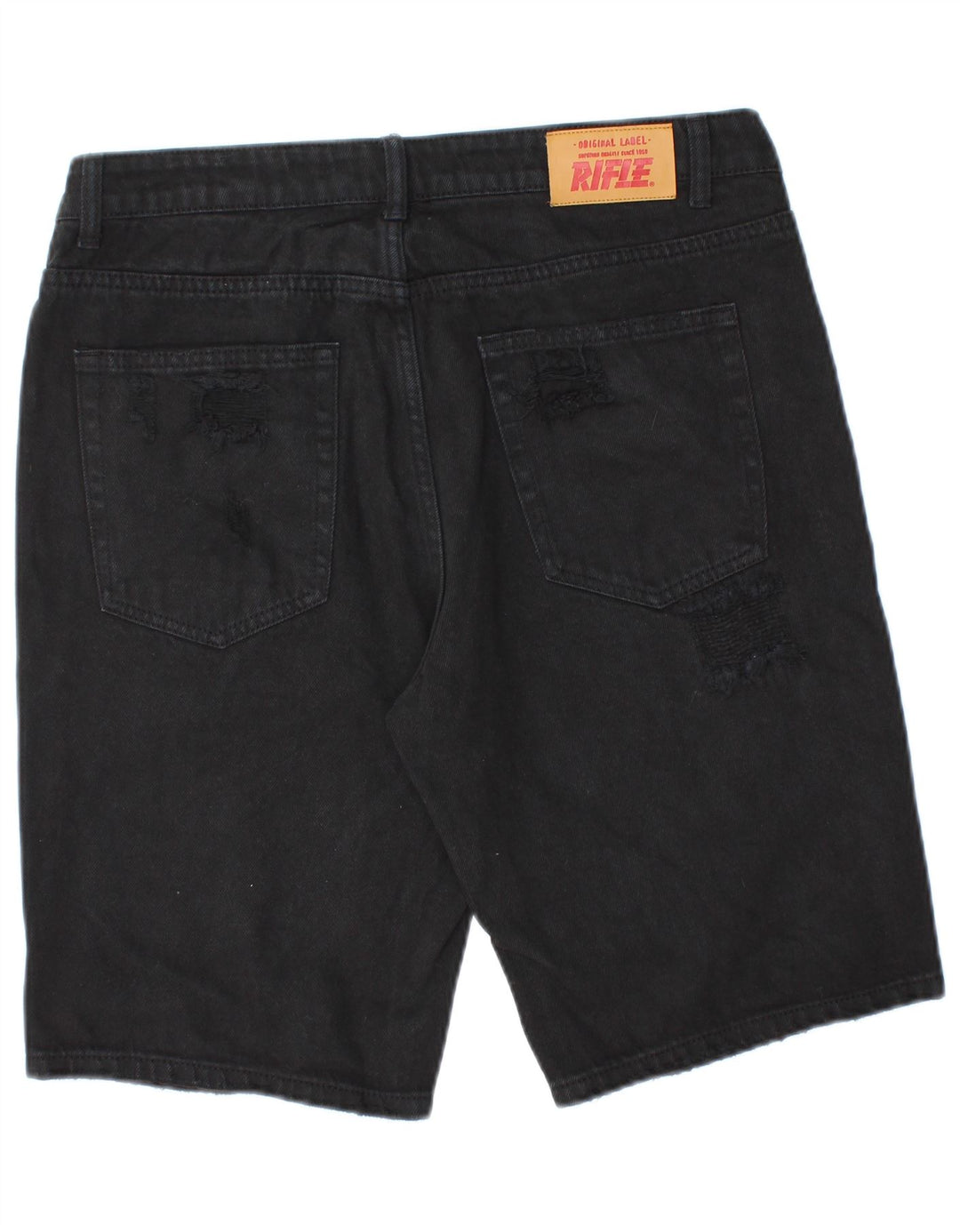 Pantaloni scurți din denim învechit pentru bărbați Rifle IT 48 Medium W32 Bumbac negru
