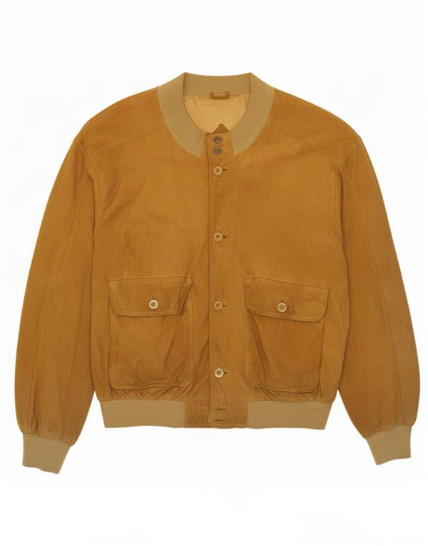 Bomb Boogie Bomber din piele intoarsa pentru barbati UK 42 XL Beige Leather