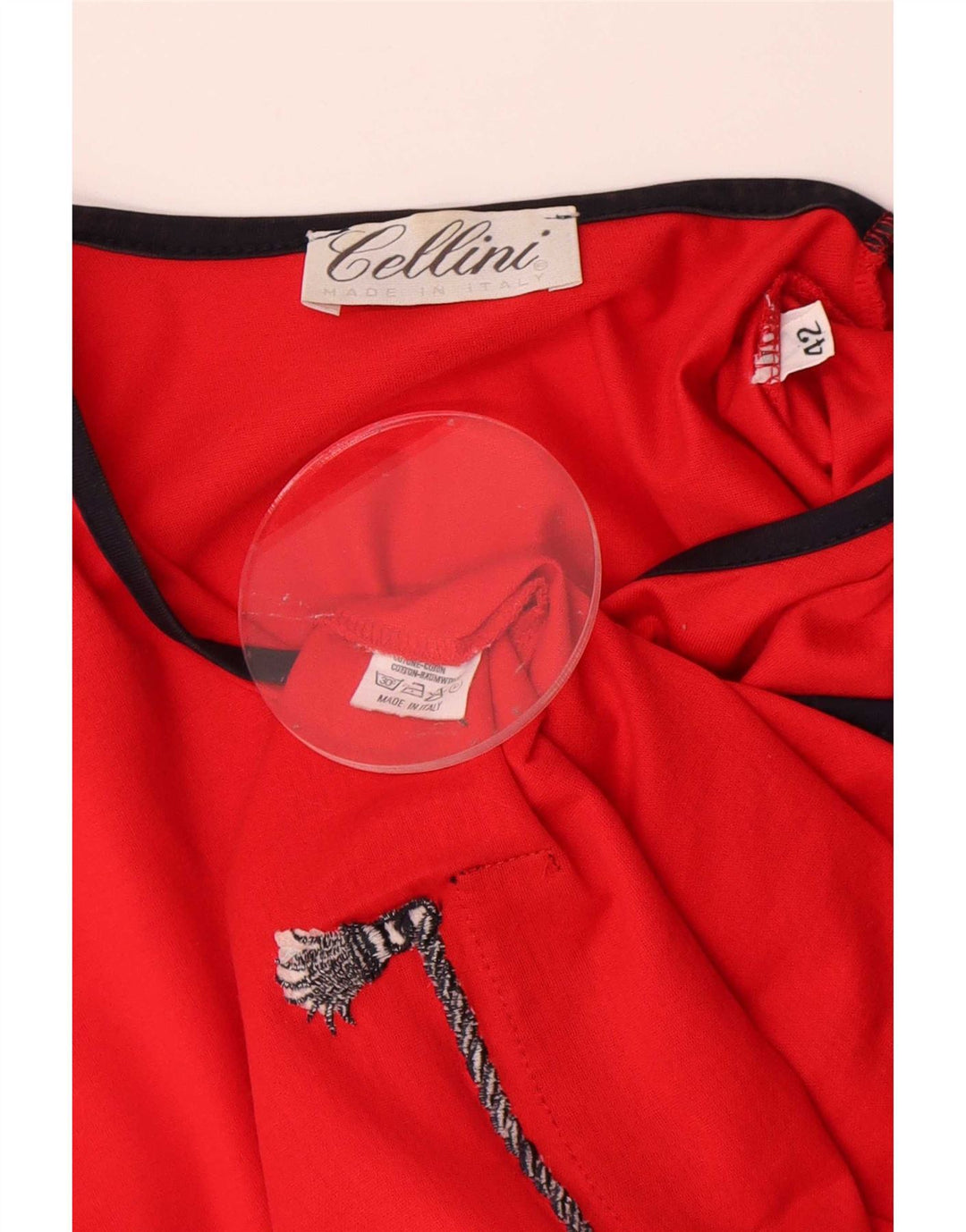 Bluză cămașă cu mânecă scurtă pentru femei Cellini IT 42 Roșu Mediu Colorblock