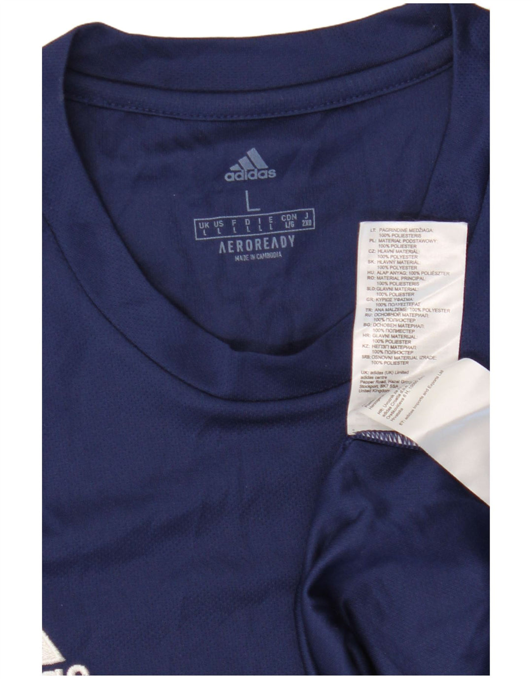 Tricou pentru bărbați Adidas Aeroready Top mare poliester bleumarin