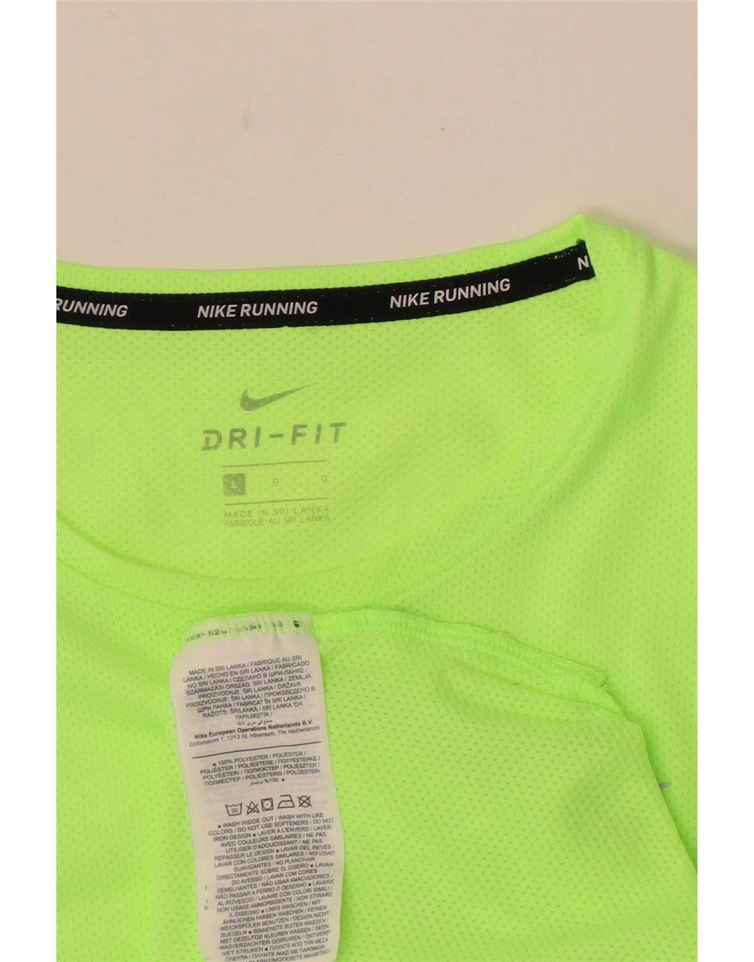 Tricou pentru alergare Nike Dri Fit pentru bărbați Top mare din poliester verde