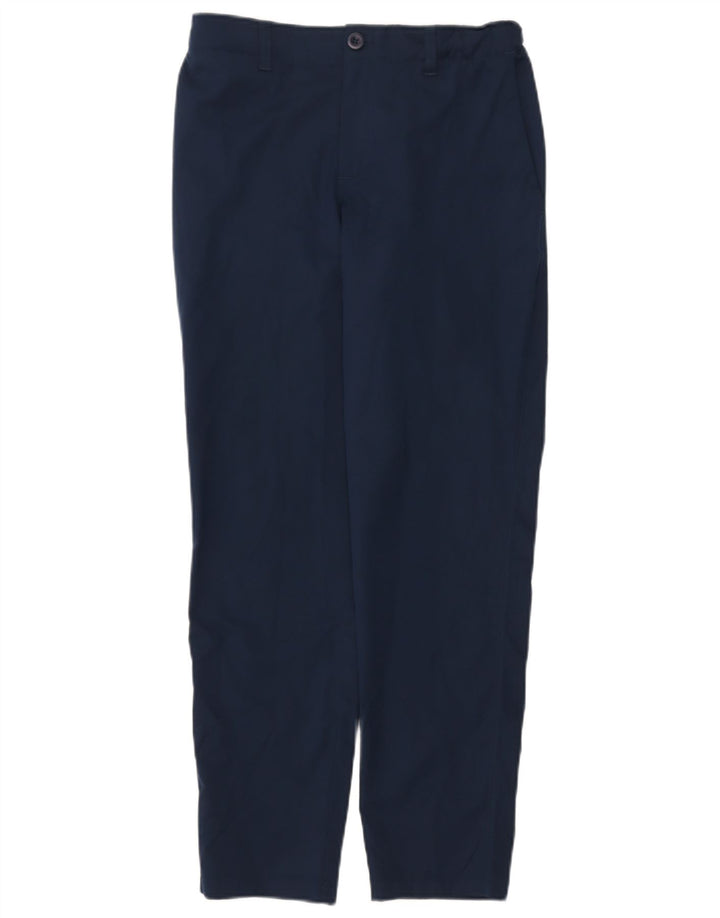 UNDER ARMOUR Boys Slim Casual Trousers 15-16 Years W29 L27 Navy Blue