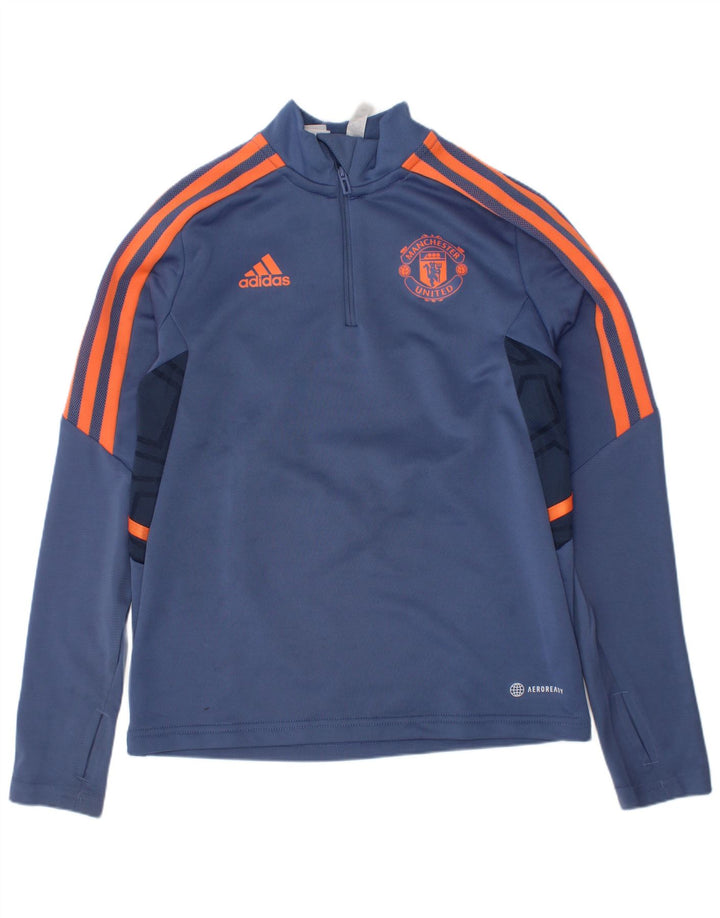 Adidas Boys Manchester United Pullover Trening Top 9-10 Ani Albastru