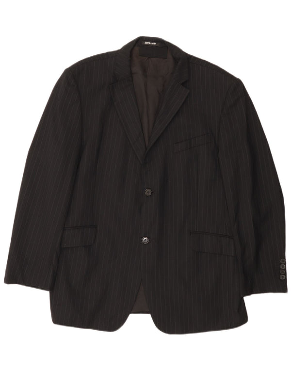 PIERRE CARDIN Jachetă pentru bărbați cu 2 nasturi, UK 38 Medium Black Pinstripe