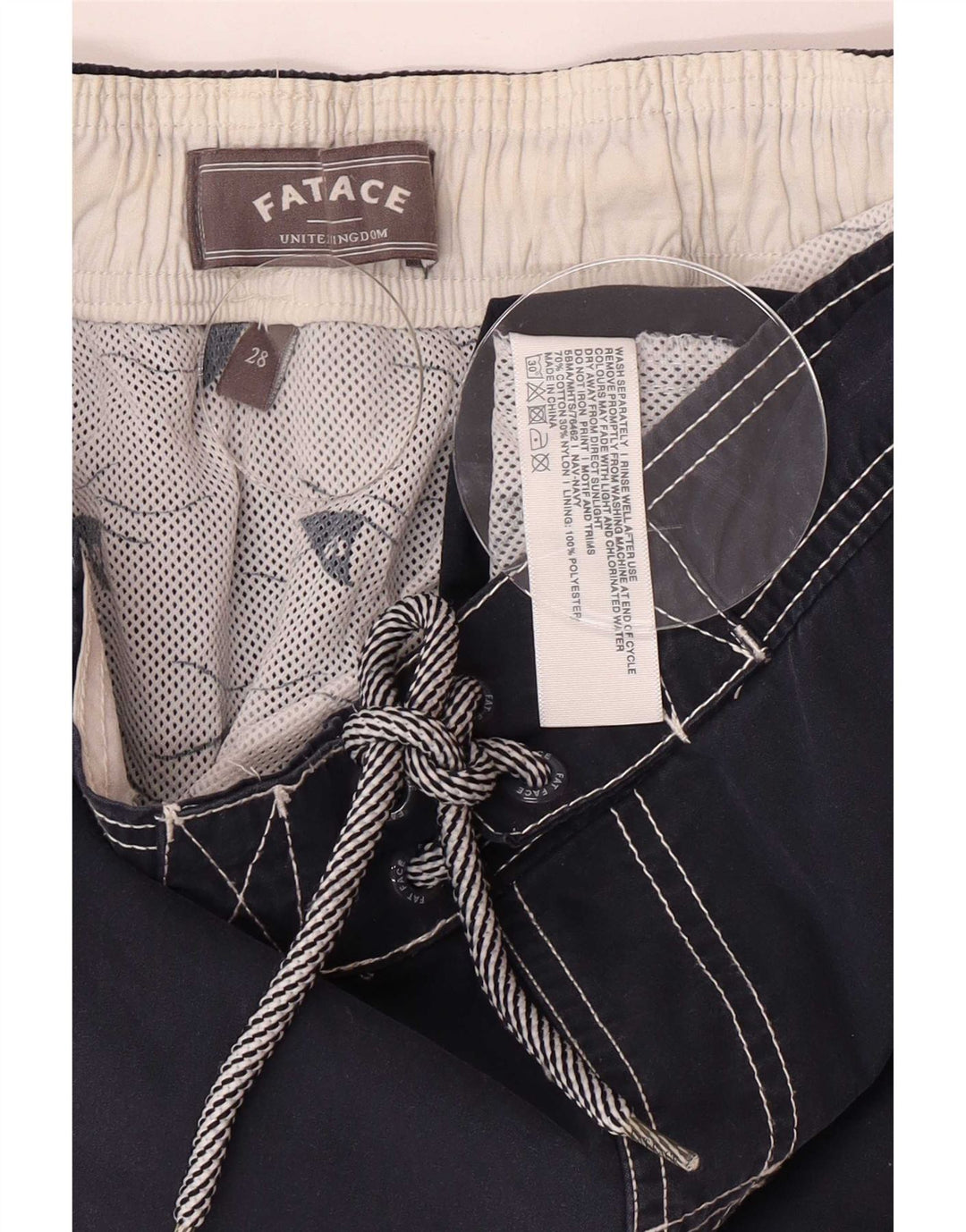 Pantaloni scurți de înot pentru bărbați Fat Face, mici din bumbac bleumarin