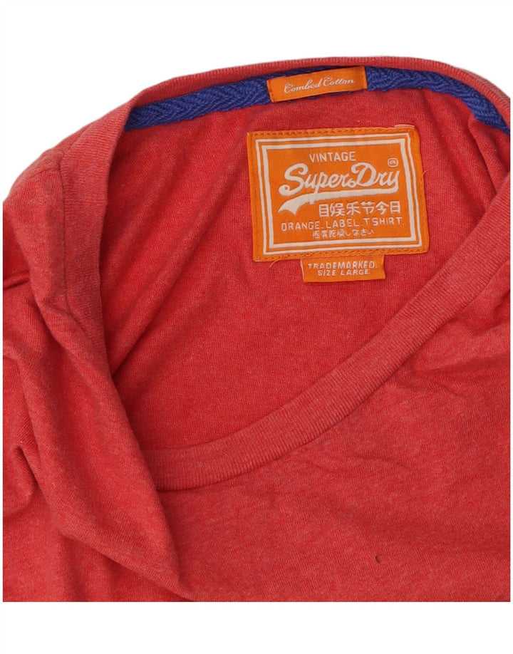 Tricou SUPERDRY pentru bărbați Top mare bumbac roșu