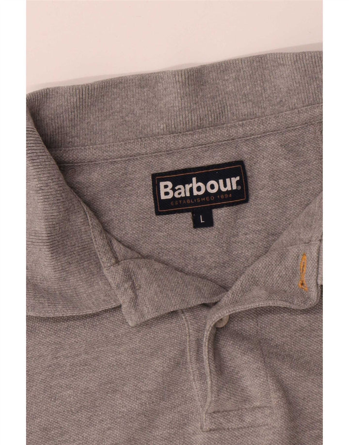 Tricou polo Barbour pentru bărbați, mare, gri, bumbac