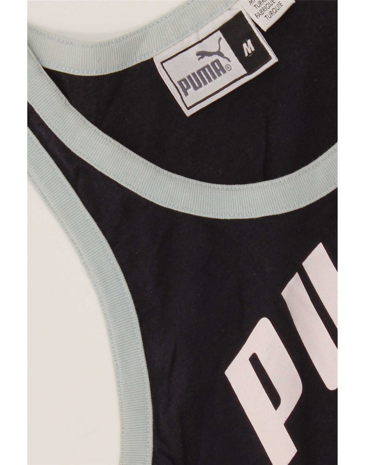 Top cu vestă grafică Puma pentru femei UK 12 Medium Bleumarin