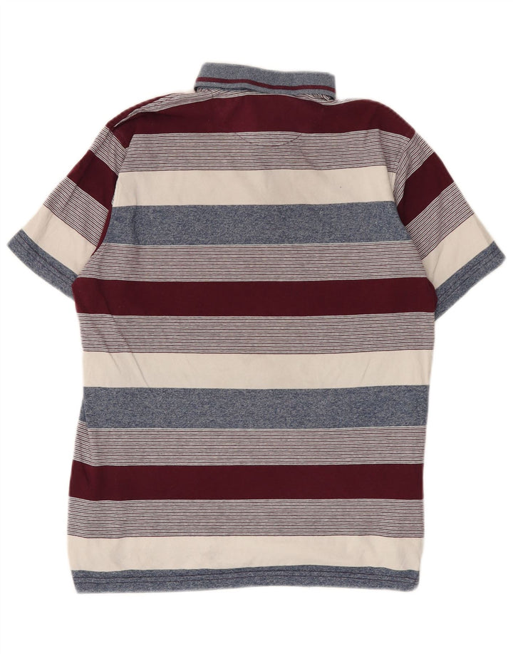 Cămașă polo Pierre Cardin pentru bărbați, bumbac cu dungi multicolore medii