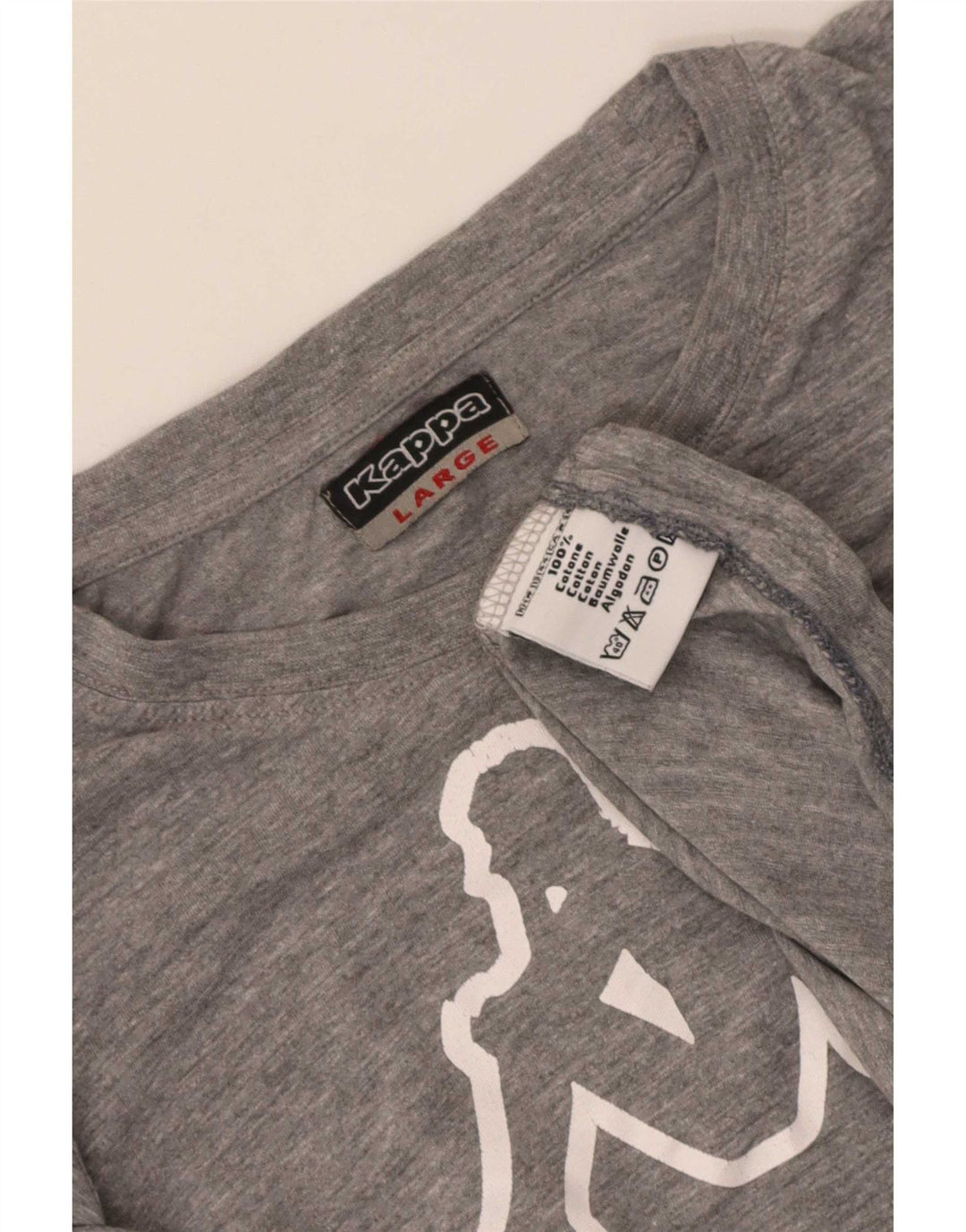 Tricou grafic pentru bărbați Kappa Top mare, gri bumbac cu pete