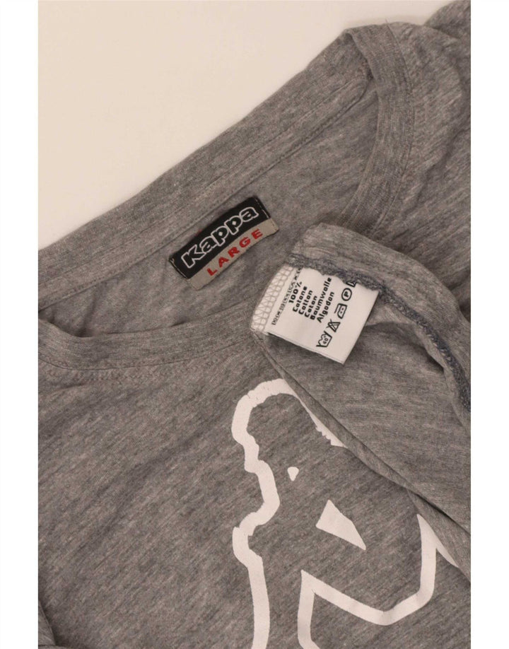 Tricou grafic pentru bărbați Kappa Top mare, gri bumbac cu pete