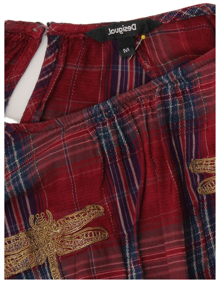 Bluză Desigual Femei Top UK 16 Large Red Check