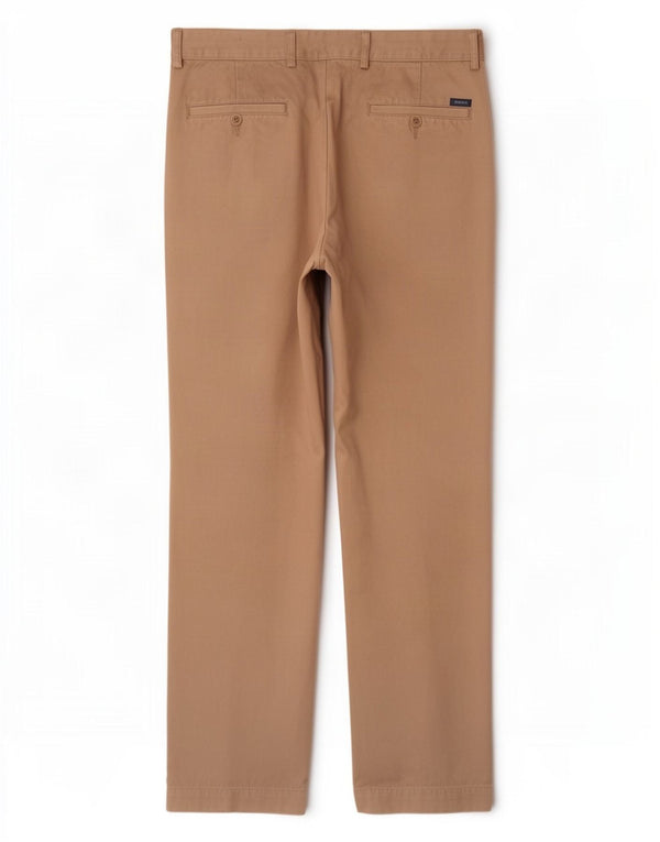 Gant Mens Straight Chino Trousers W36 L32 Beige Cotton