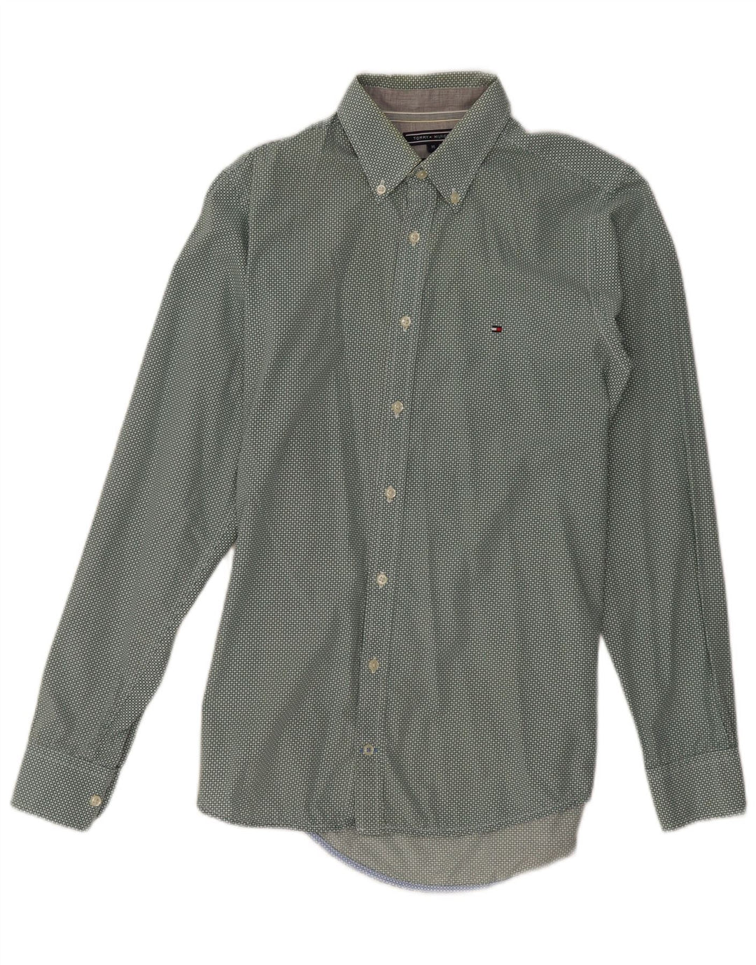 Cămașă pentru bărbați Tommy Hilfiger Slim Fit Medium Green Spotted