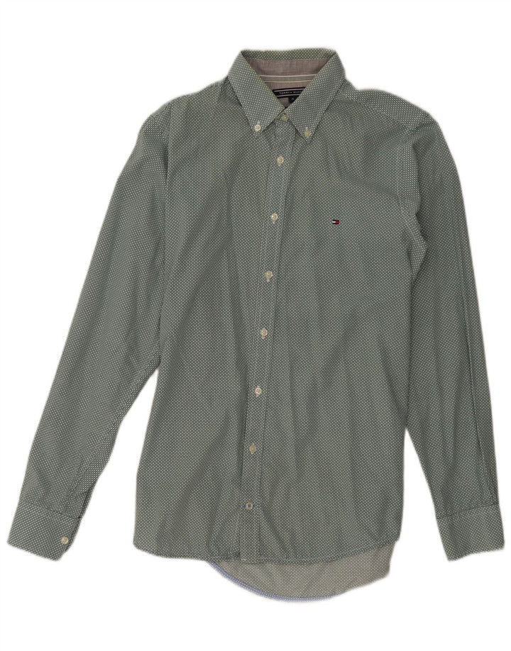 Cămașă pentru bărbați Tommy Hilfiger Slim Fit Medium Green Spotted