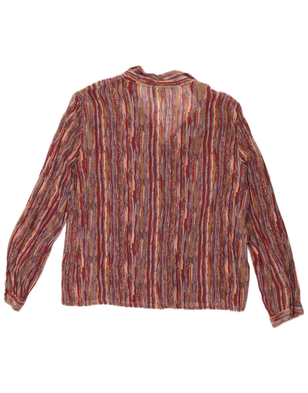 Bluză Cămașă Vintage Femei IT 54 3XL Multicolore Dungi