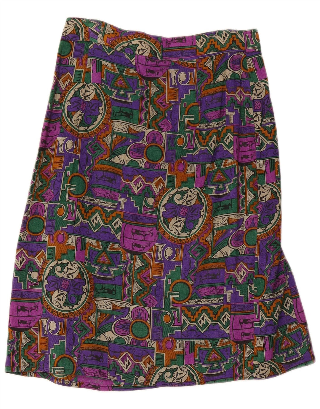 Fusta Wrap pentru femei Vintage W28 Medium Multicolor Geometric