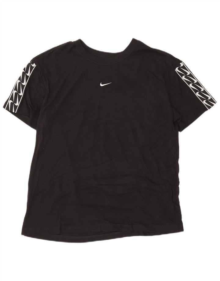 Tricou grafic Nike pentru bărbați Top mediu negru bumbac