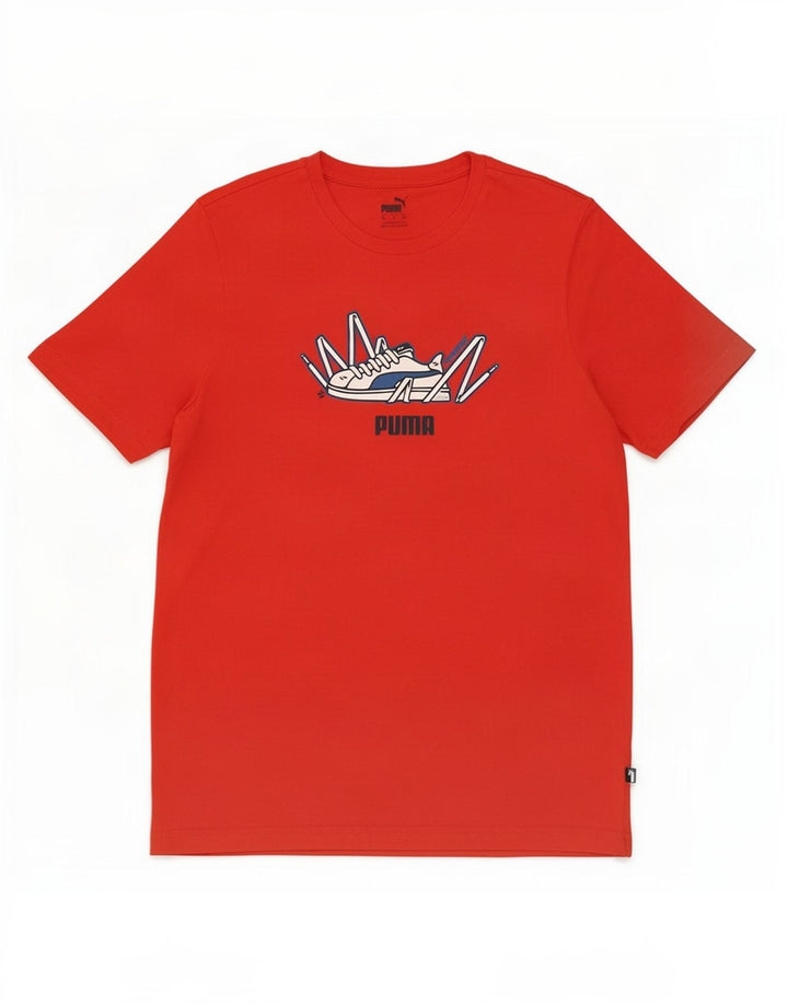 Tricou grafic Puma pentru bărbați Top, bumbac roșu mediu
