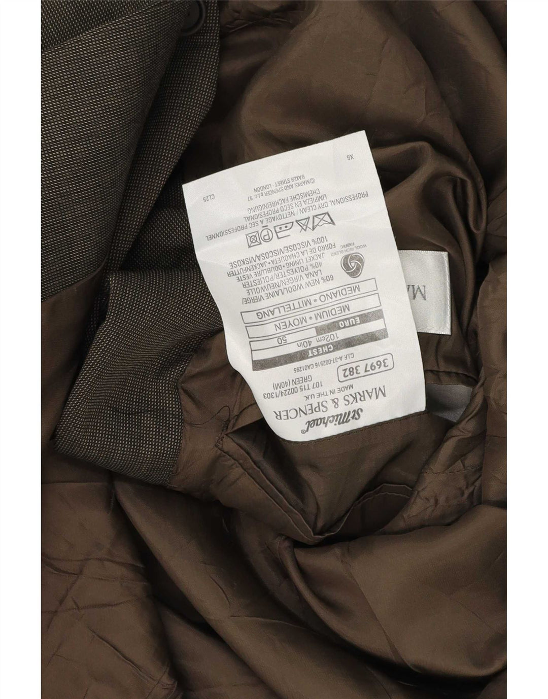 Marks & Spencer pentru bărbați St. Michael Blazer Jacket UK 40 Medium Green